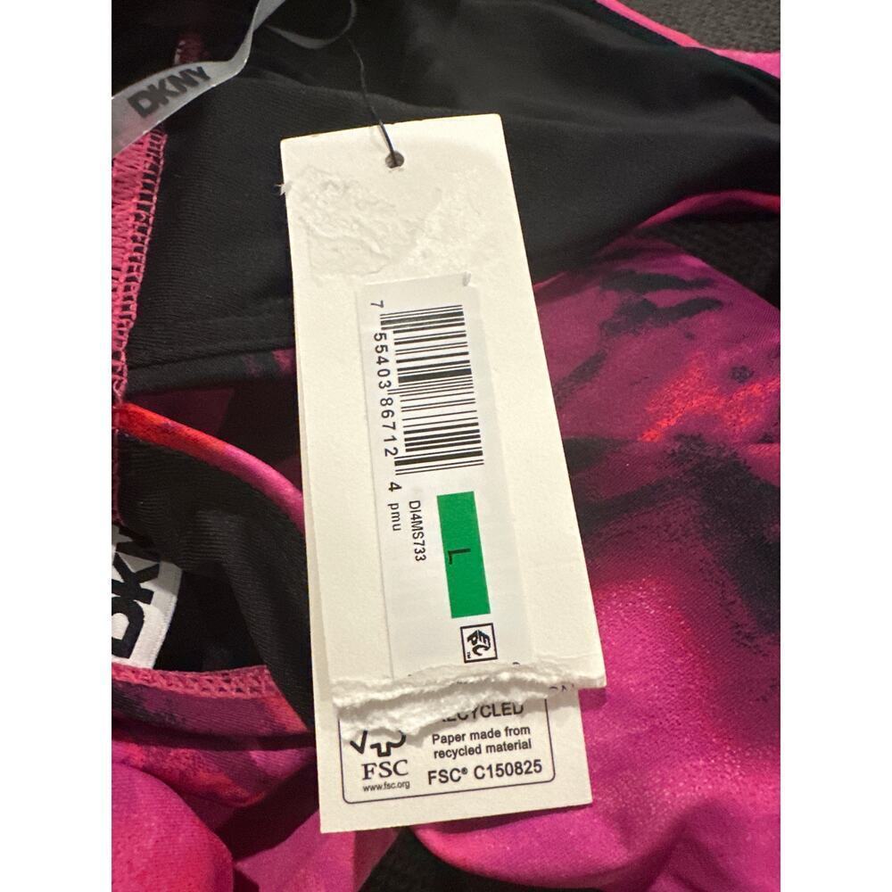 DKNY Tie-Back Halter-Style One-Piece Swimsuit Size Large - Picture 4 of 10